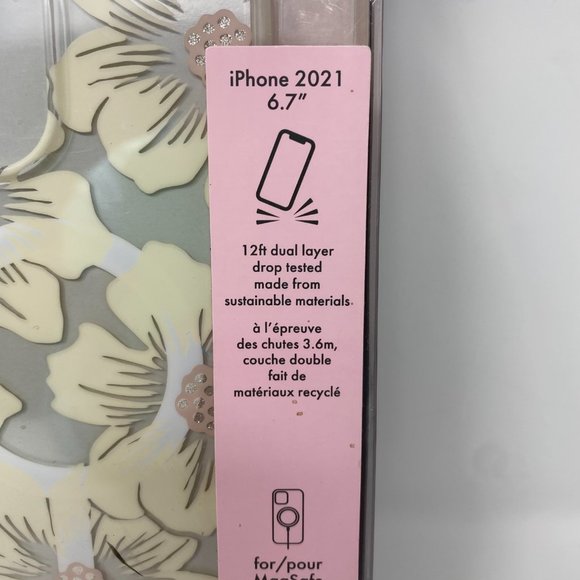 Kate Spade New York| iPhone,6.7”(2021) Hardshell Case- DAISY IRIDESCENT FOIL - Picture 4 of 6